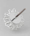 Pompon flower earrings
