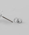 Pompon flower earrings