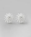 Pompon flower earrings