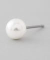 Pearl x Pom Pom Flower Back-Catch Earrings
