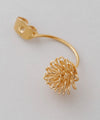 Pearl x Pom Pom Flower Back-Catch Earrings