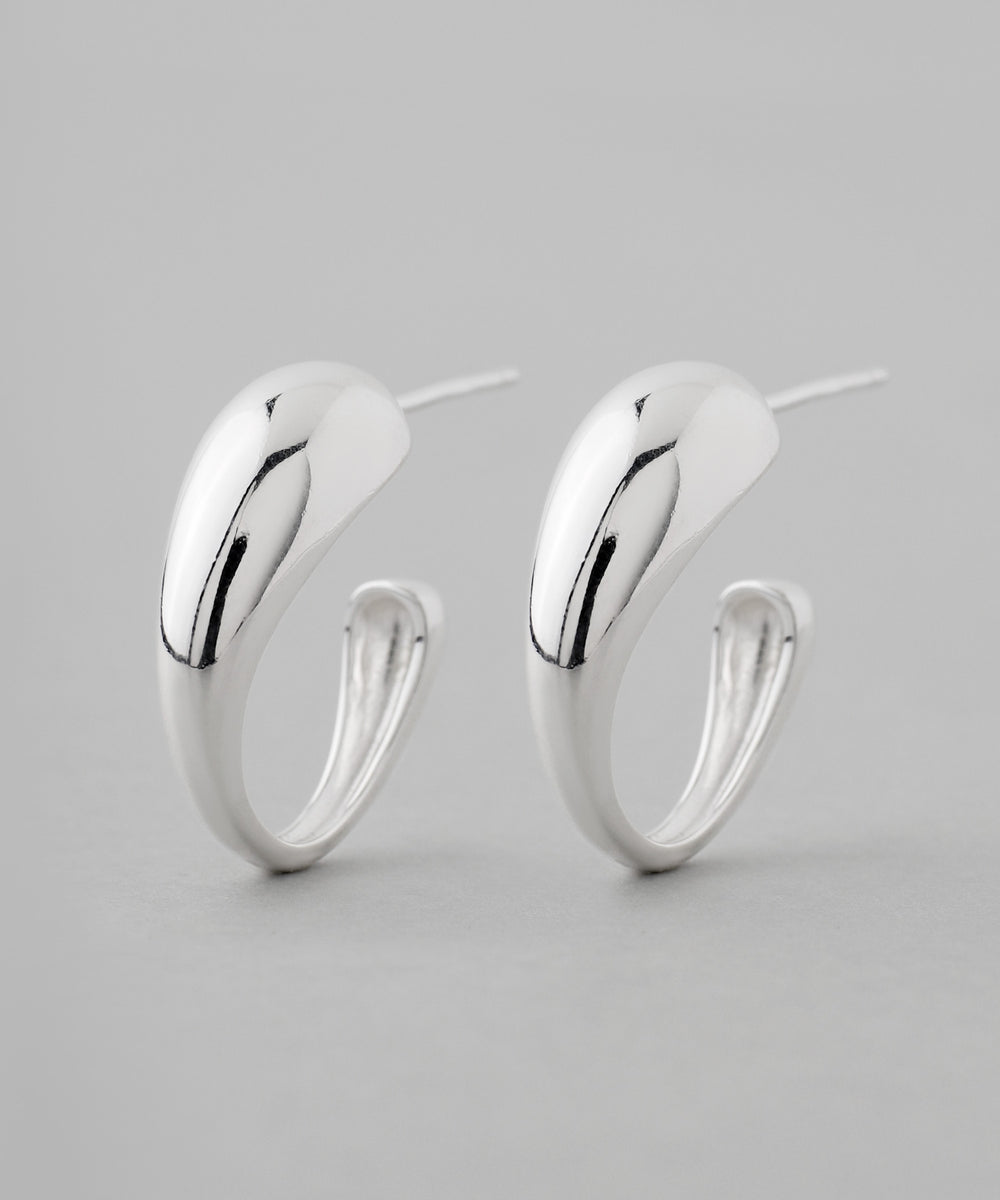 mimi33】ニュアンスラインフープピアス[silver925][Ownideal
