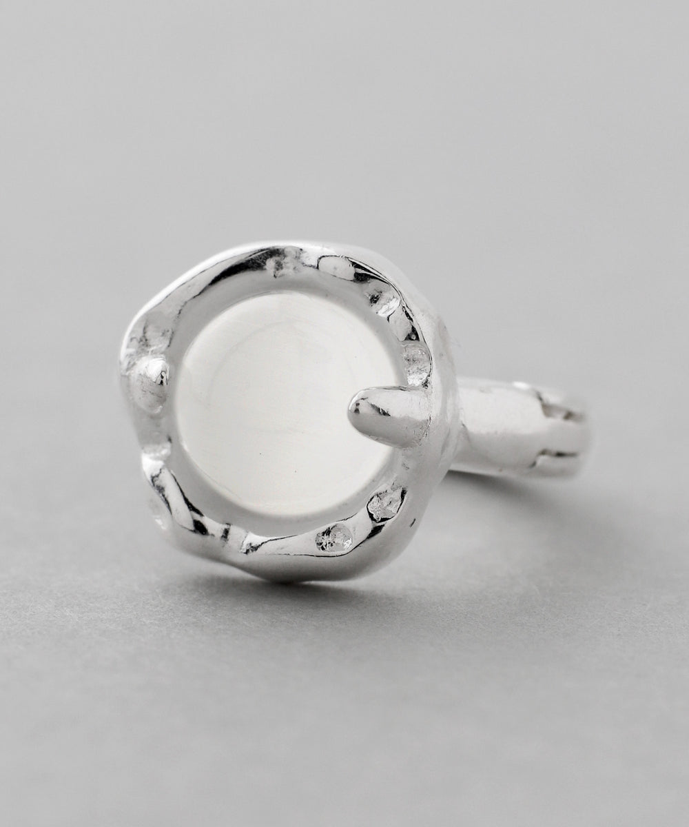 mimi33】天然石フープピアス[silver925][Sheerchic]｜アネモネ