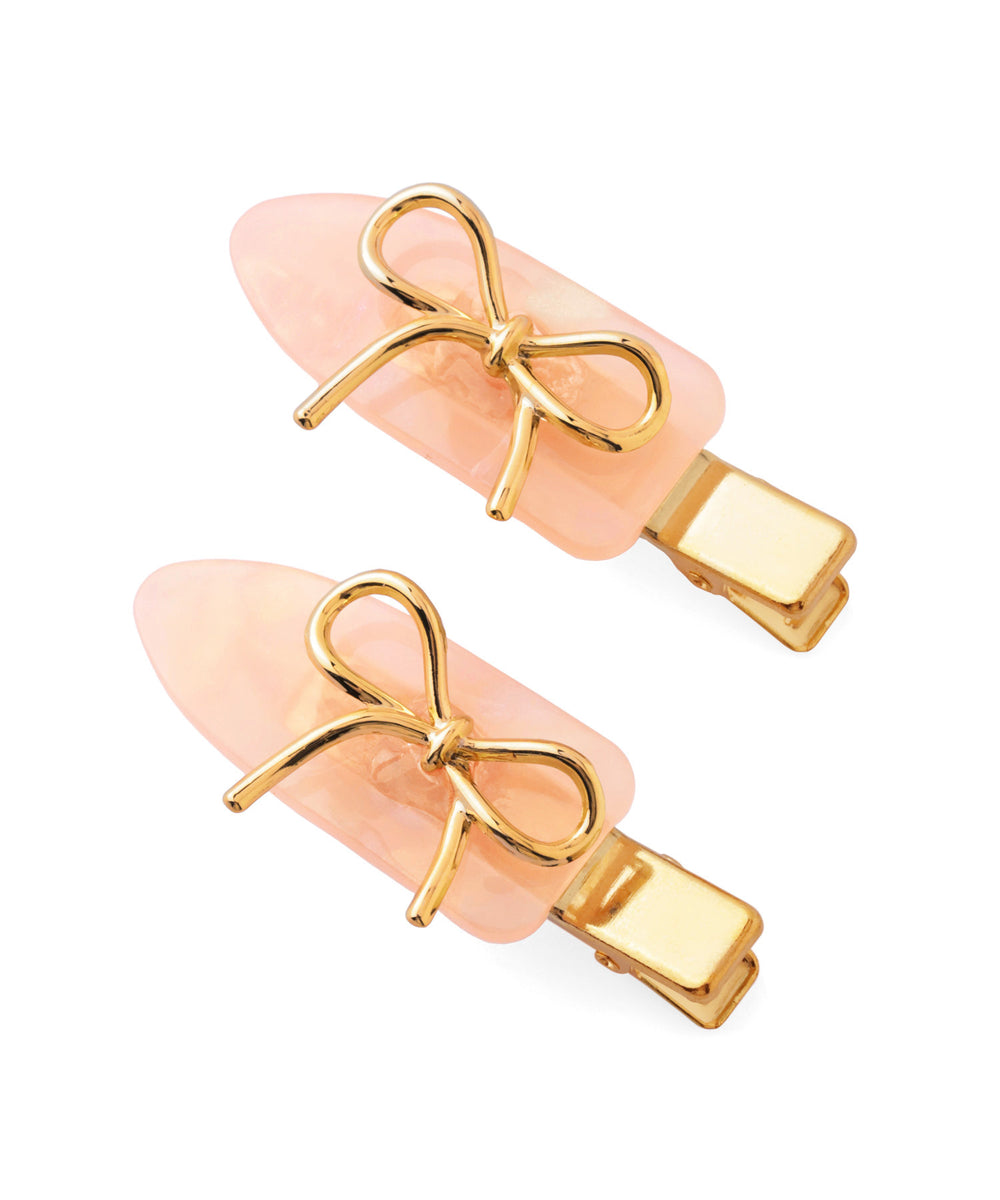 ディムモアール リボンクリップ DimMoire ディムモアール レザーヘアリボン ヘアクリップ ホワイト 白