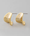Metal Plate Curl Earrings