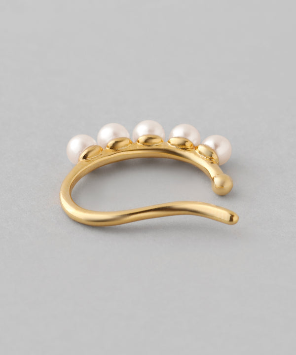 連なりパールイヤーカフ