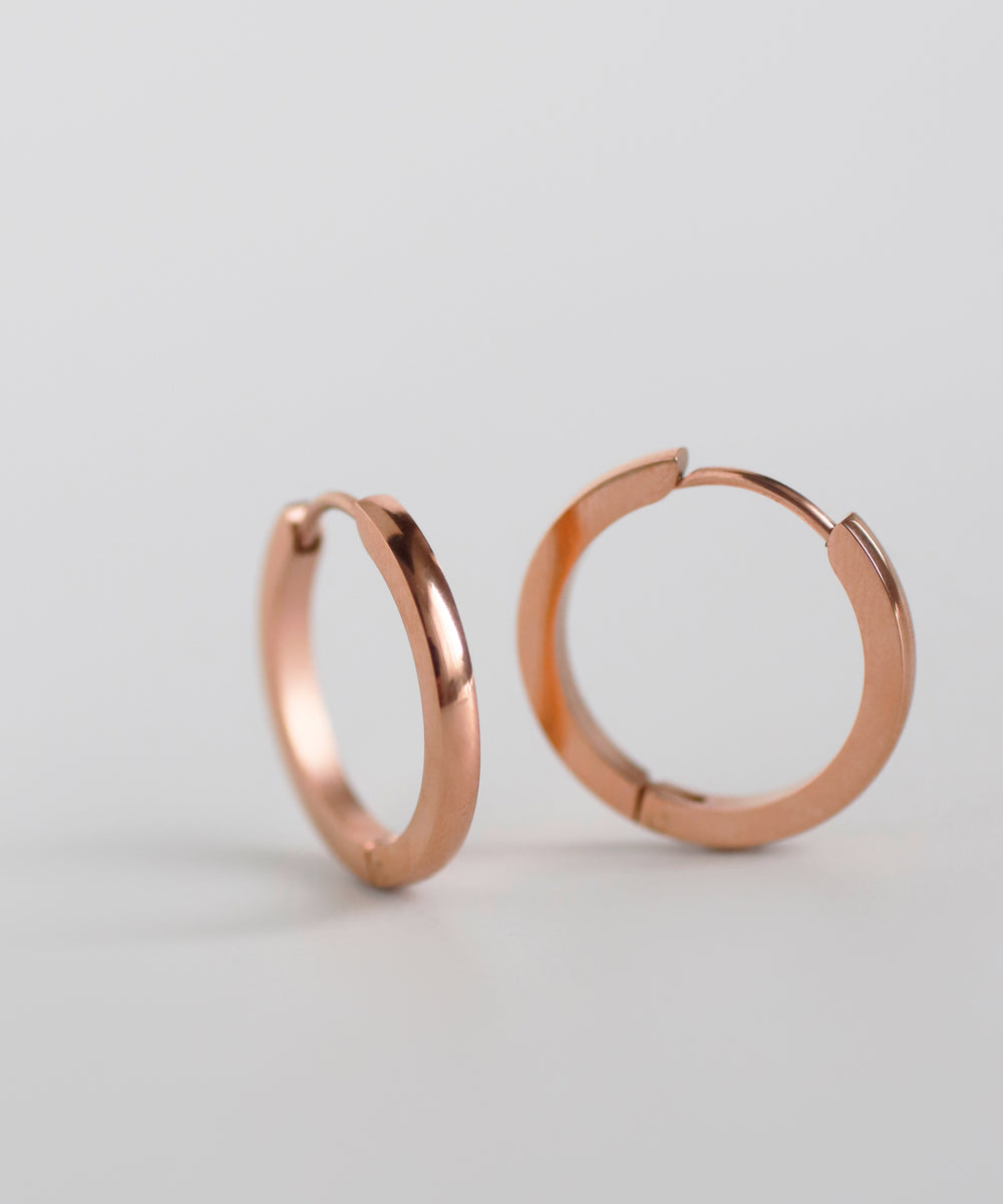 mimi33] [Stainless Steel IP] Hoop Earrings [Basic] | Anemone