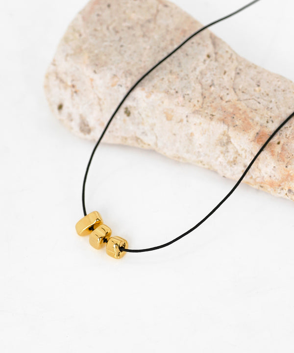 Metal Seed Cord Necklace