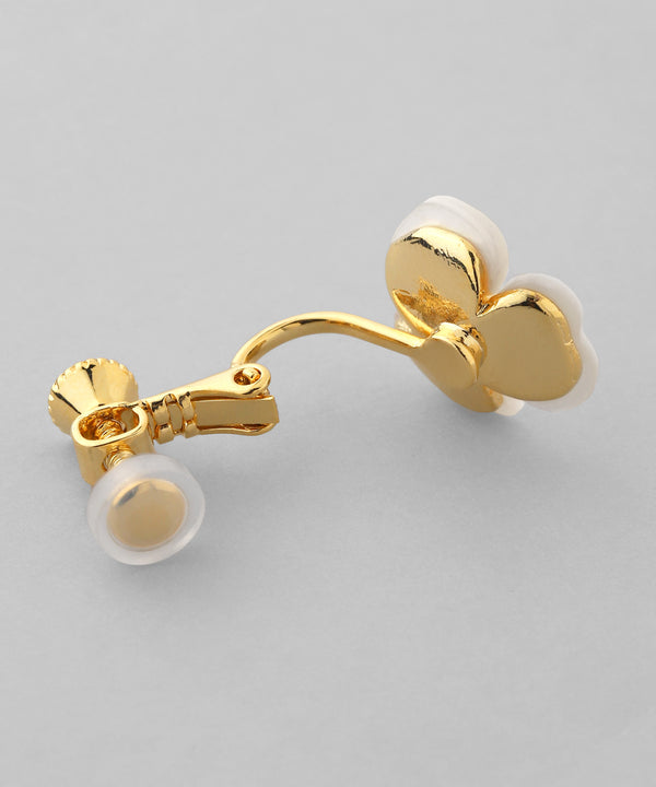 ビジュー×シェルフラワーイヤリング