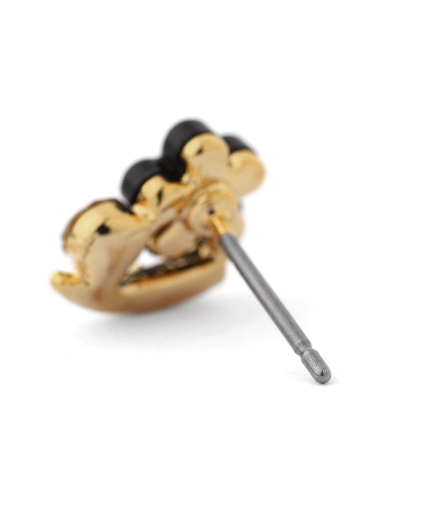 フラワー×ビジューピアス