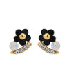 フラワー×ビジューピアス