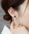フラワー×パール2WAYバックキャッチピアス