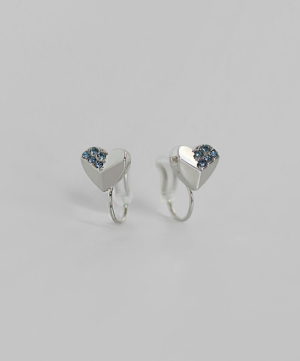 mimi33] Bijou x Heart Earrings [Sheerchic] | Anemone, Sienna Rose