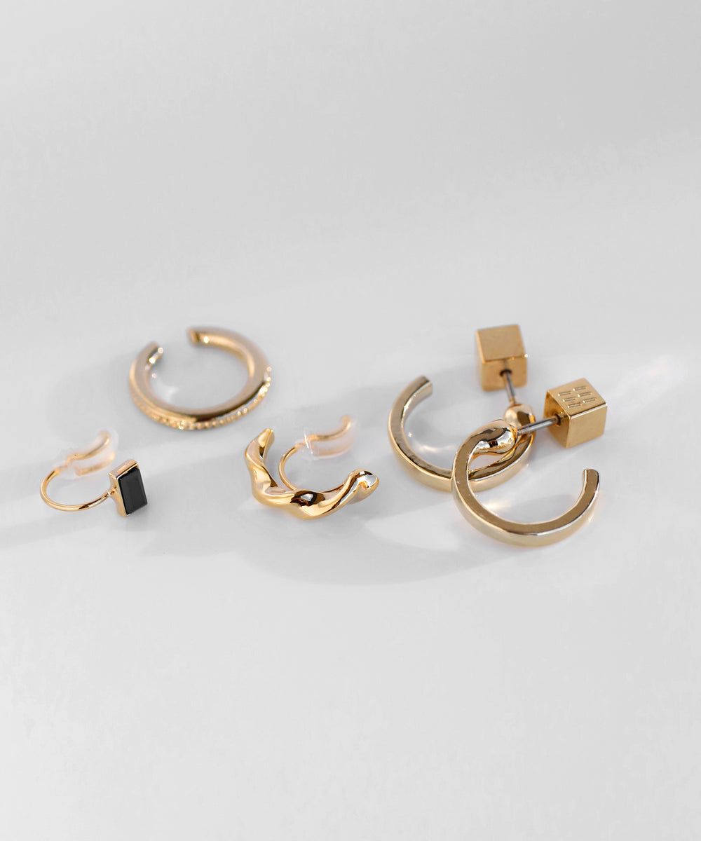 mimi33】コンビピアス＆イヤーカフ[Sheerchic]｜アネモネ・シエナロゼ