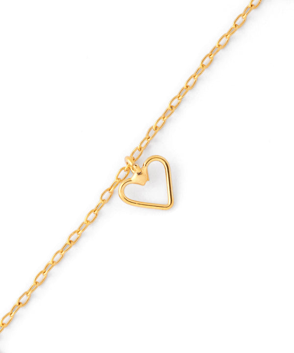 ハートステーションチェーンブレスレット