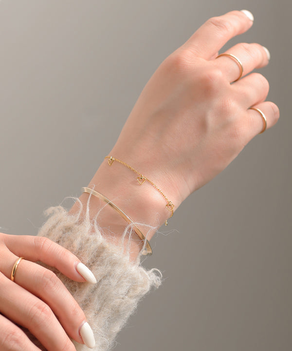 ハートステーションチェーンブレスレット