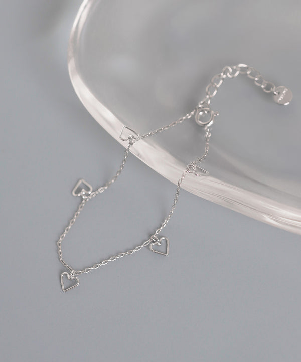 ハートステーションチェーンブレスレット