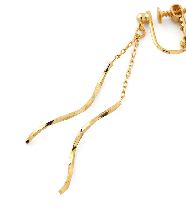 ダブルウェーブラインイヤリング