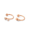 Beaded and Metal Sphere Ear Cuffs (Set of 2)
