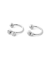Beaded and Metal Sphere Ear Cuffs (Set of 2)