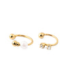 Pearl and Beaded Ear Cuffs (Set of 2)