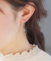 煌めき2粒ビジューのピアス