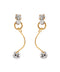 Jeweled back catch earrings