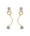 Jeweled back catch earrings
