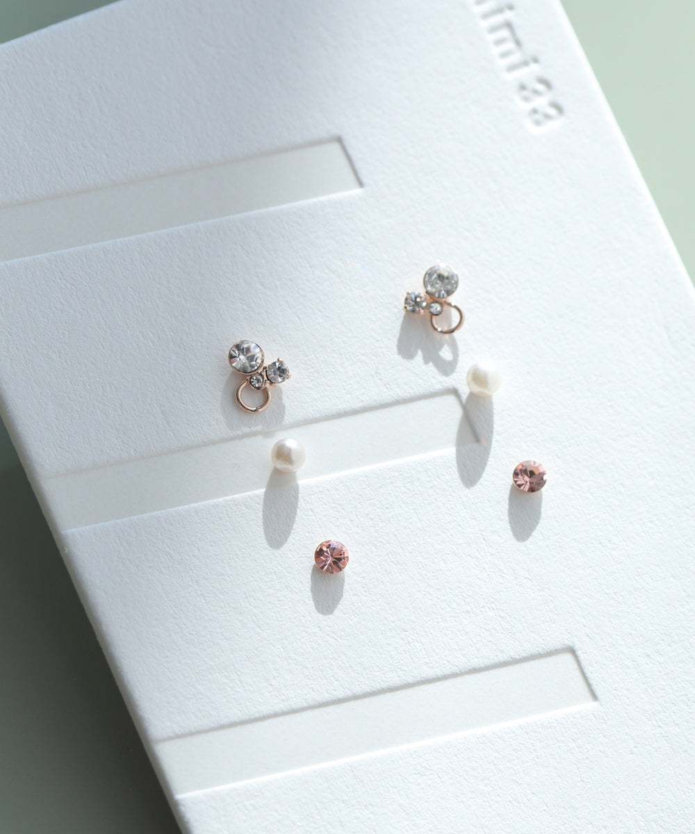 ピアス＆ルース　3点 Port ピアス しずく フープ パール ピアス(S) レディース メンズ