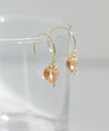 ハート×ビジューフックピアス
