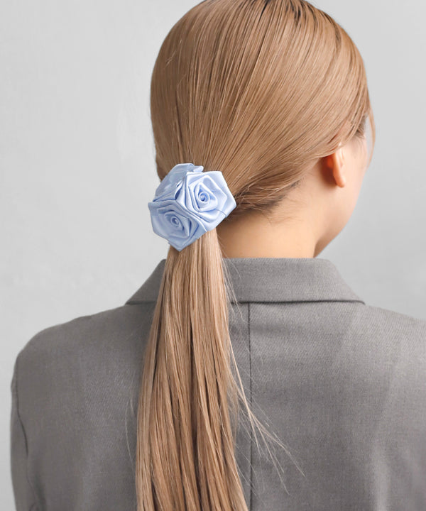 ローズリボンヘアゴム