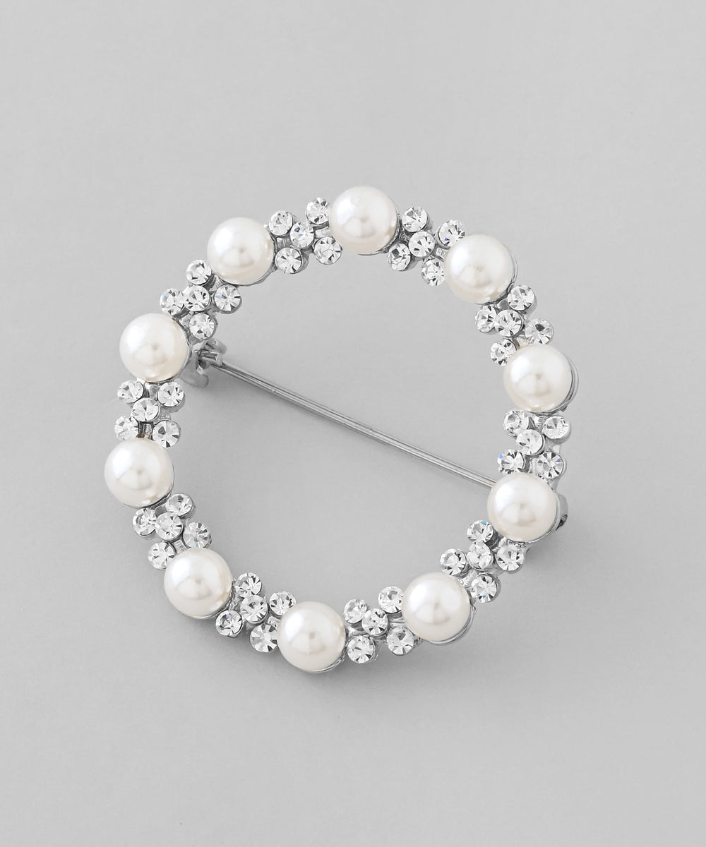 ANEMONE】パール×ビジューサークルブローチ｜SANPO ONLINE(サンポー