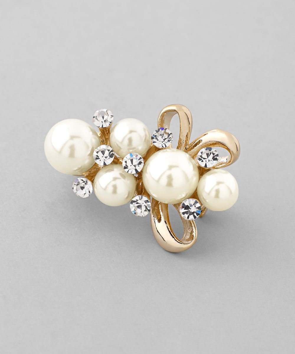 ANEMONE】パール×ビジューミニブローチ｜アネモネ・シエナロゼ