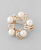 パール×ビジューブローチ