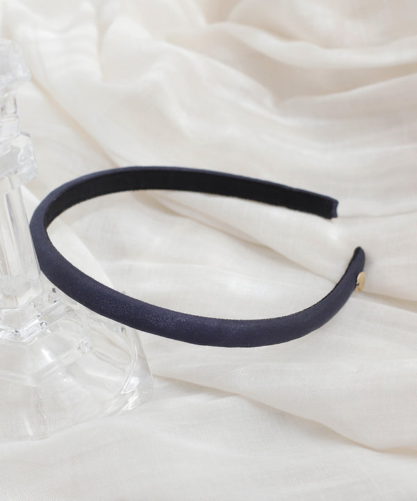 サテン調スリムカチューシャ