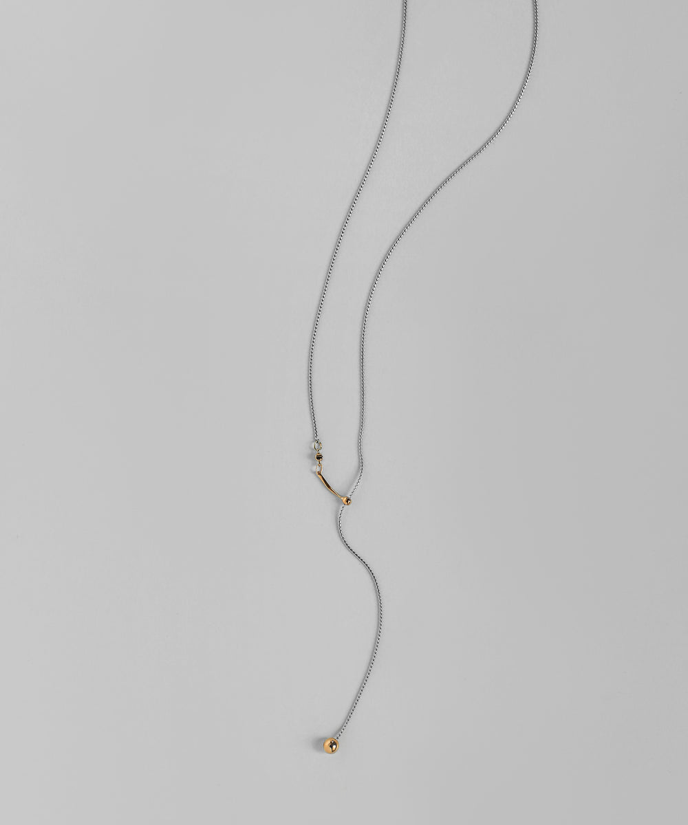 mimi33】コンビカラーY字ネックレス[Sheerchic]｜アネモネ・シエナロゼ