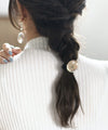 透かしレースモチーフを閉じ込めたクリアヘアゴム