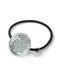 Clear hair tie with openwork lace motif