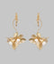 Pearl and swing flower earrings