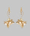 Pearl and swing flower earrings