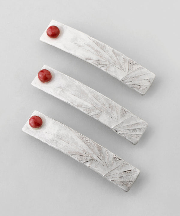 陶器風ポイントバレッタ