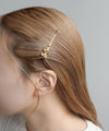 Pearl x Metal Flower Hairpins (Set of 3)