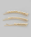 Pearl line hairpins (set of 3)