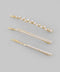 Pearl line hairpins (set of 3)