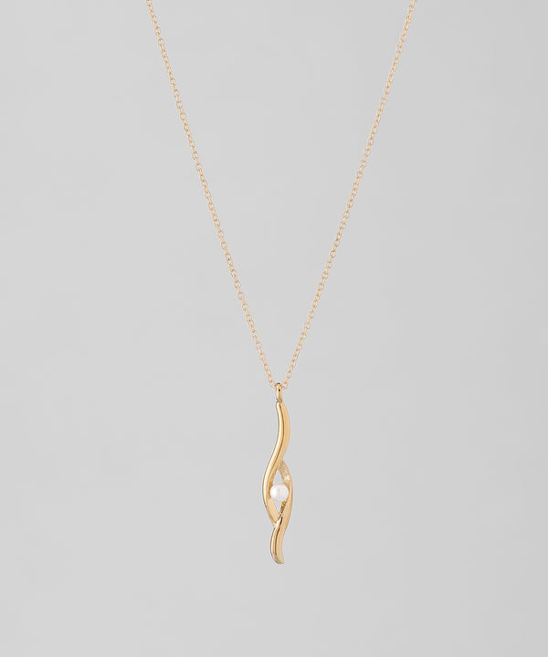 パール×ニュアンスメタルネックレス