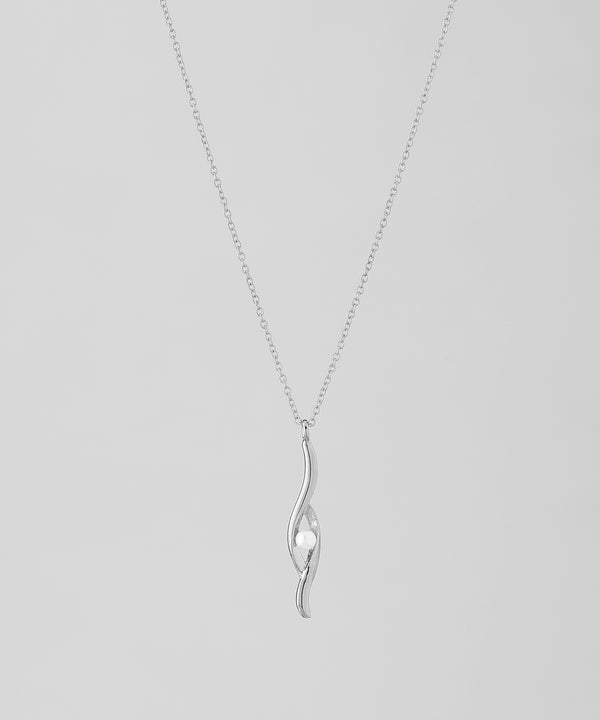 パール×ニュアンスメタルネックレス