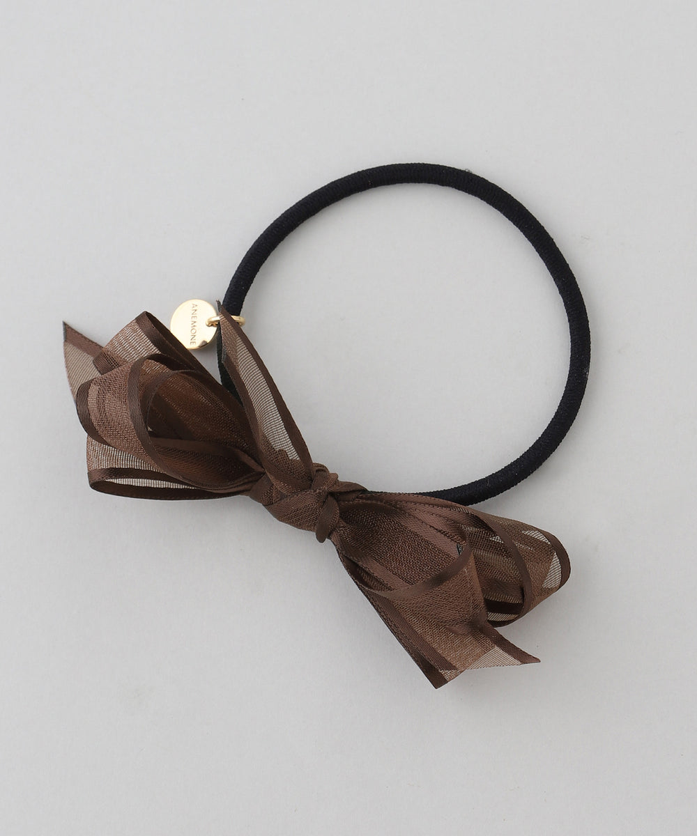 【美品】acca ヘアゴム　リボン ANEMONE】重なりシアーリボンヘアゴム｜SANPO ONLINE(サンポーオンライン)