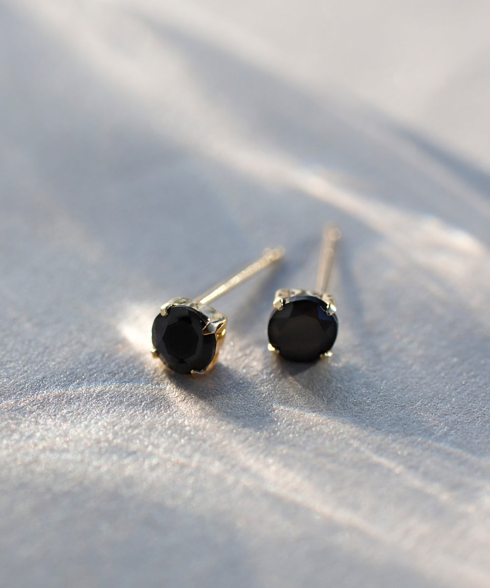 mimi33】天然石ピアス[K10][Basic]｜アネモネ・シエナロゼ・ミミサン