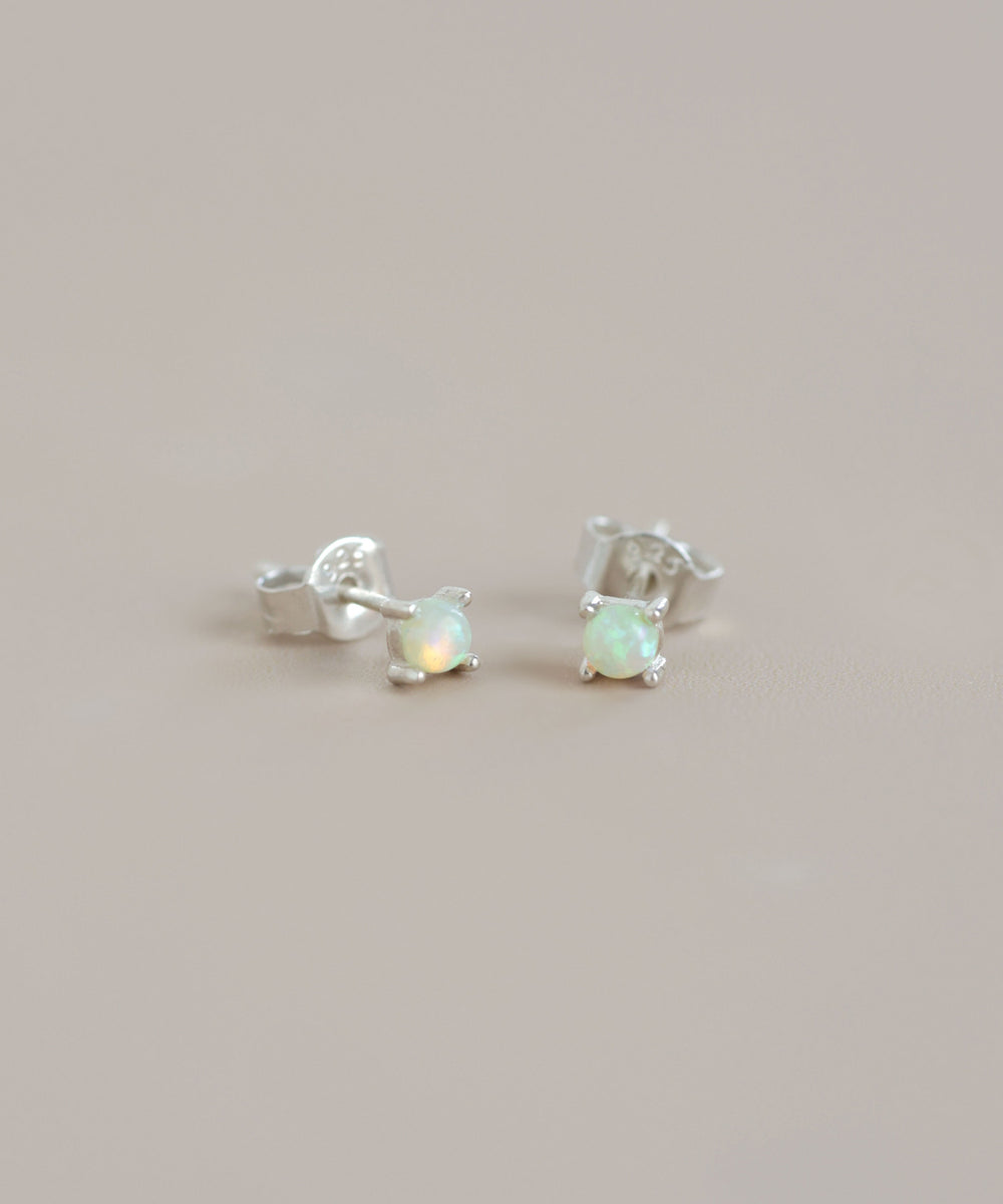 mimi33】カラーストーンピアス[silver925][Sheerchic]｜アネモネ