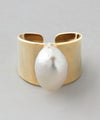 Freshwater pearl wide ring